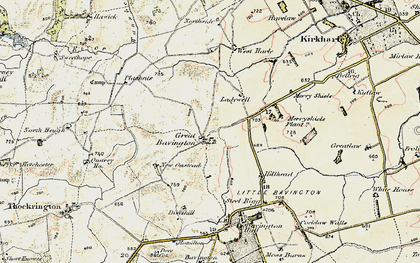 Old map of Bavington Hill Head in 1901-1903