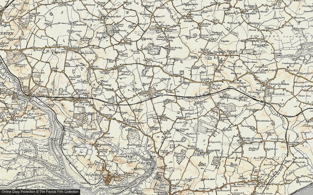 Old Map of Great Bentley, 0-1899 in 0-1899