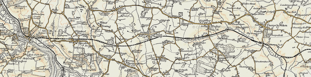 Old map of Great Bentley in 0-1899