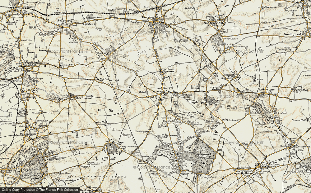 Old Map of Great Bircham, 1901-1902 in 1901-1902