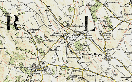 Old map of Great Blencow in 1901-1904