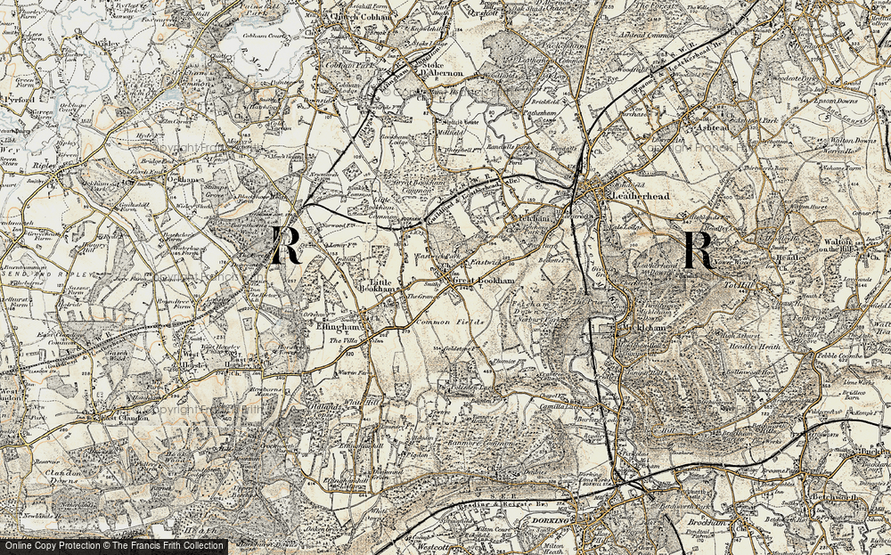 Old Map of Great Bookham, 1897-1909 in 1897-1909