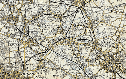 Old map of Great Bridge in 1902