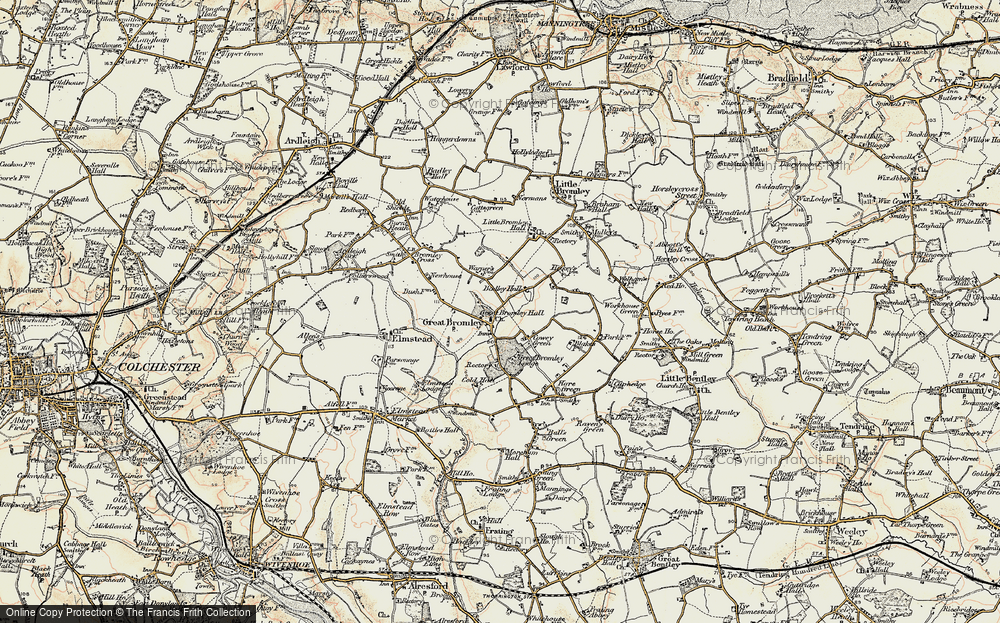 Old Map of Great Bromley, 1898-1899 in 1898-1899