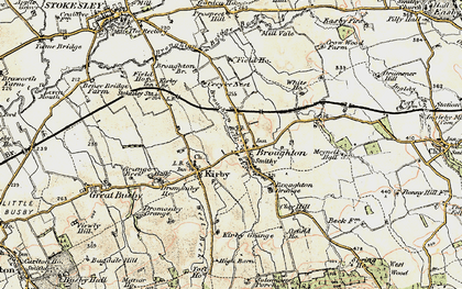 Old map of Broughton Grange in 1903-1904