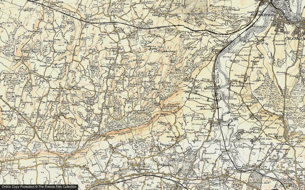 Old Map of Great Buckland, 1897-1898 in 1897-1898