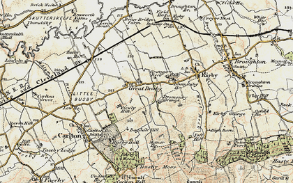 Old map of Broomflat in 1903-1904