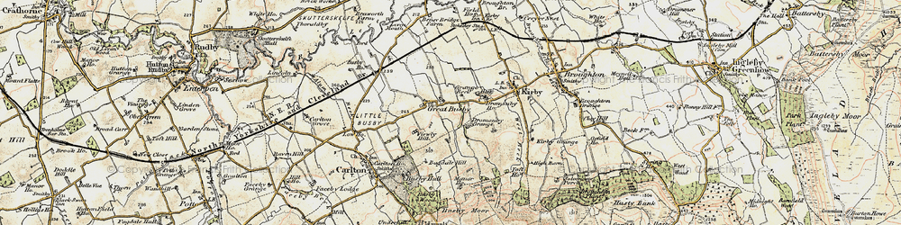 Old map of Busby Moor in 1903-1904