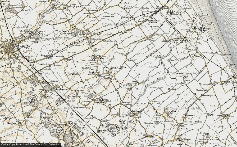 Old Map of Great Carlton, 1902-1903 in 1902-1903