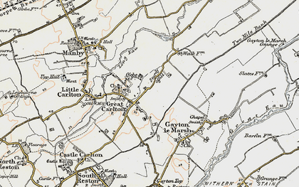 Old map of Great Carlton in 1902-1903