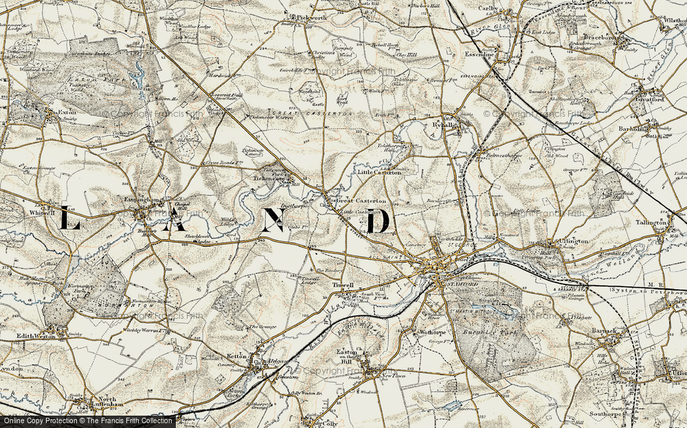 Old Map of Great Casterton, 1901-1903 in 1901-1903