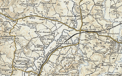 Old map of Great Cellws in 1900-1903