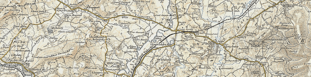 Old map of Great Cellws in 1900-1903