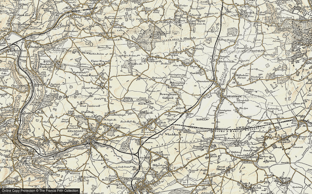 Old Map of Great Chalfield, 1898-1899 in 1898-1899