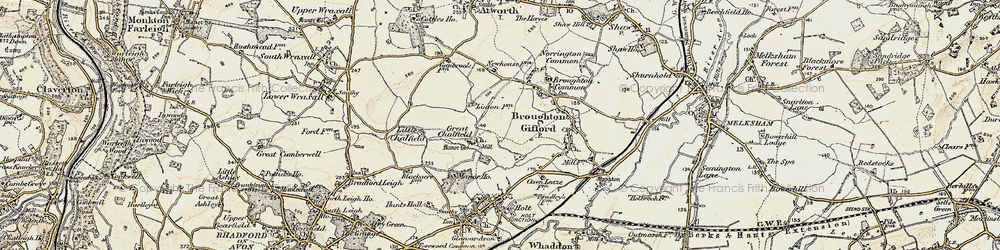 Old map of Great Chalfield in 1898-1899