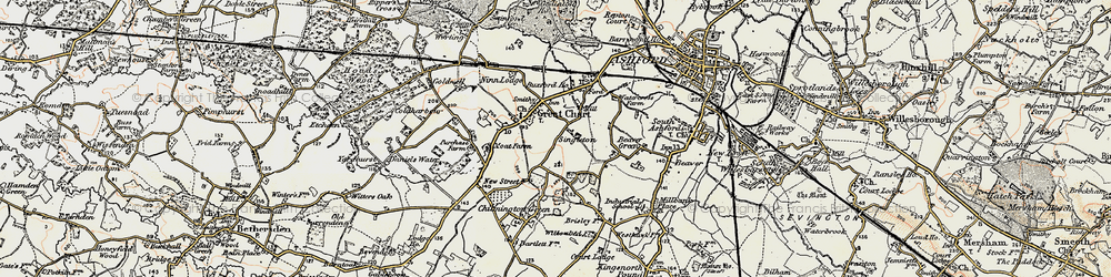 Old map of Great Chart in 1897-1898