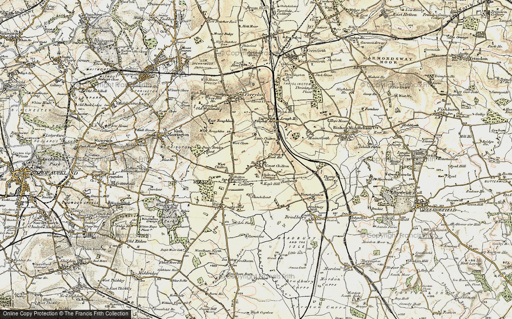 Old Map of Great Chilton, 1903-1904 in 1903-1904