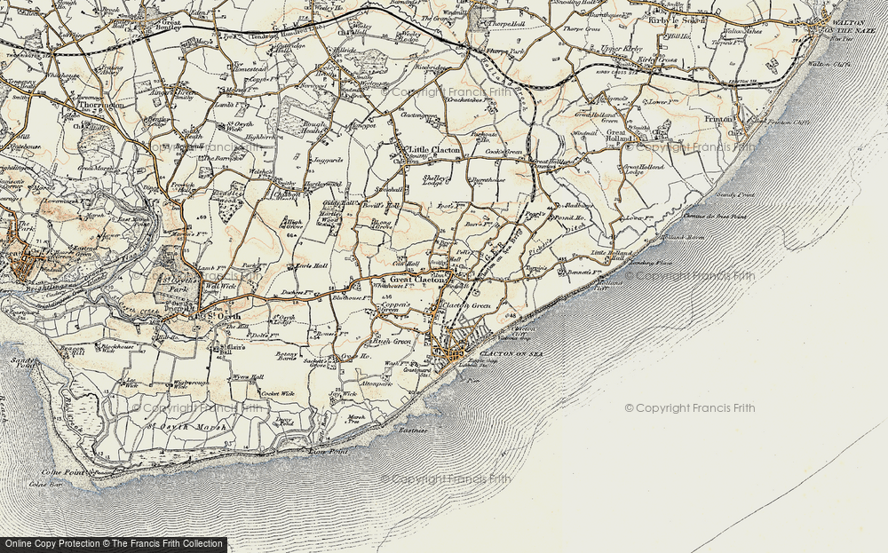 Old Map of Great Clacton, 0-1899 in 0-1899