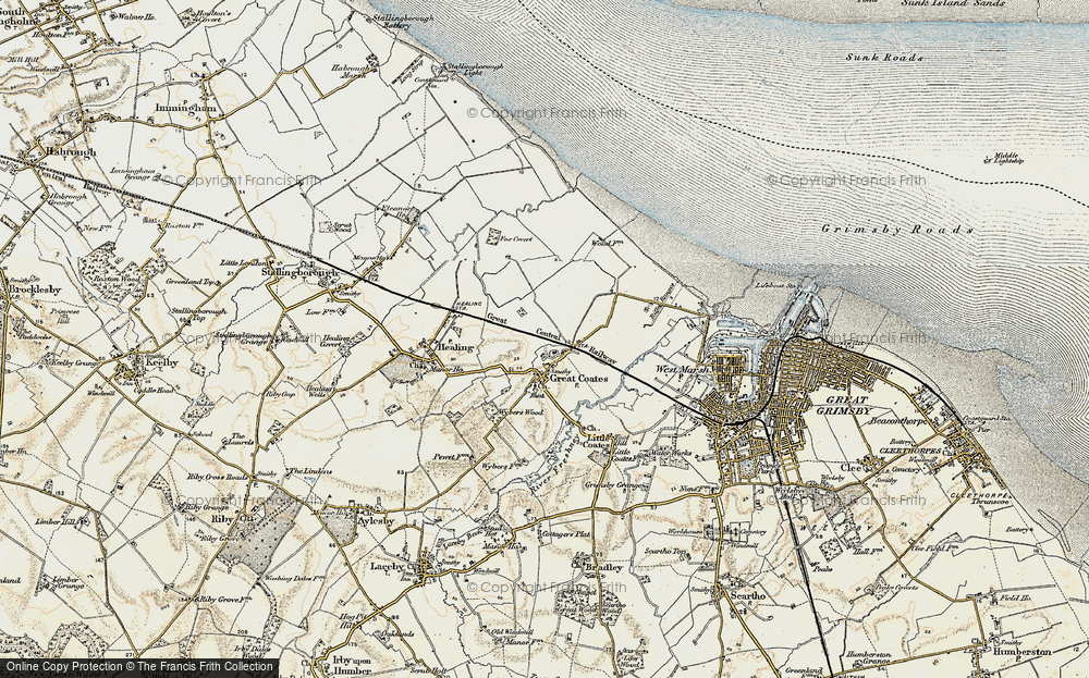 Old Map of Great Coates, 1903-1908 in 1903-1908