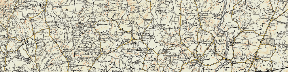 Old map of Great Common in 1897-1900