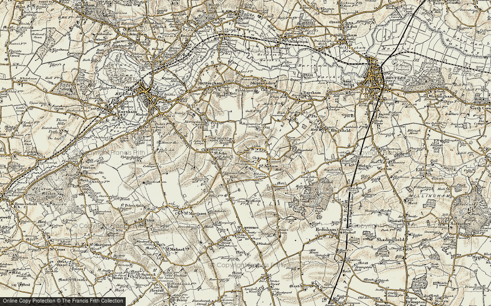 Old Map of Great Common, 1901-1902 in 1901-1902