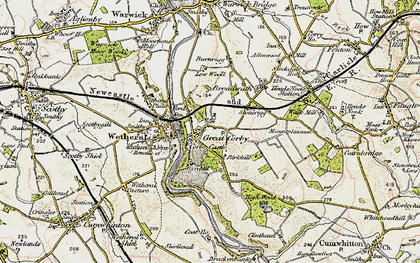 Old map of Great Corby in 1901-1904