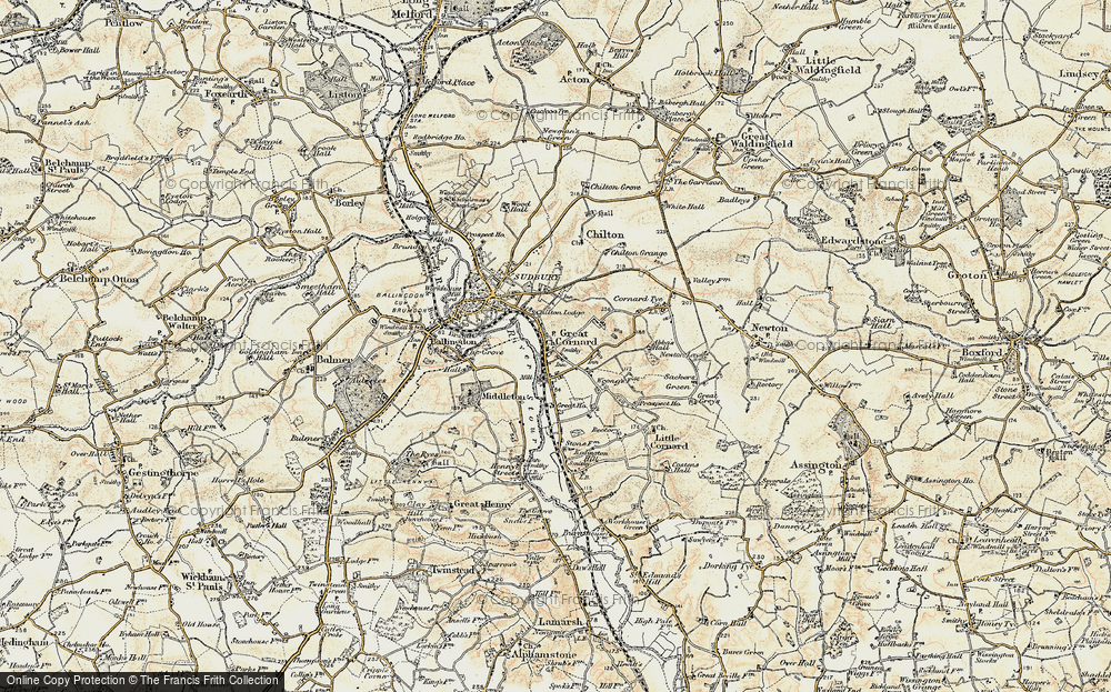 Old Map of Great Cornard, 1898-1901 in 1898-1901