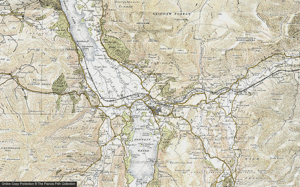 Old Map of Great Crosthwaite, 1901-1904 in 1901-1904