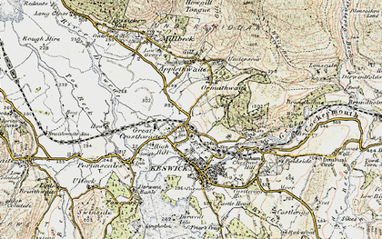 Old map of Great Crosthwaite in 1901-1904