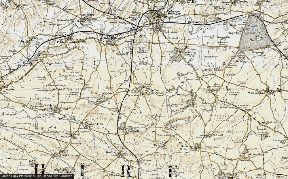 Old Map of Great Dalby, 1901-1903 in 1901-1903