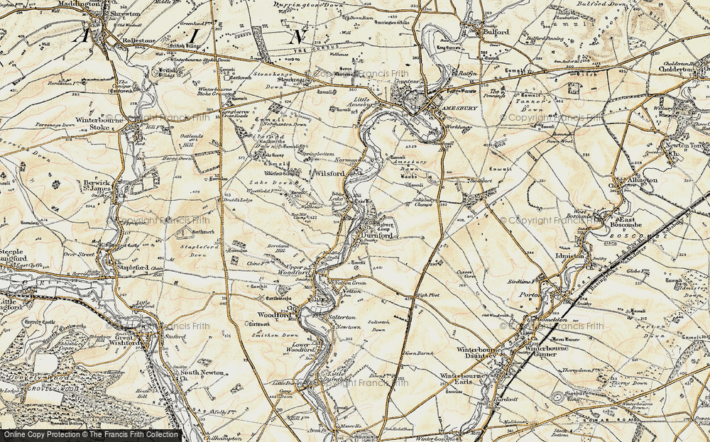 Old Map of Great Durnford, 1897-1899 in 1897-1899