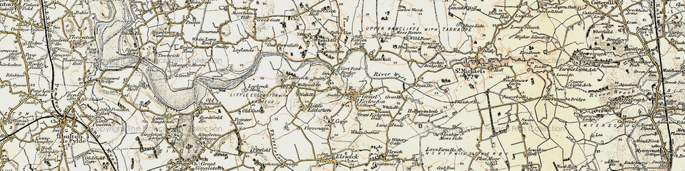 Old map of Great Eccleston in 1903-1904