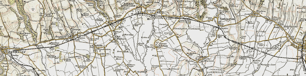 Old map of Great Edstone in 1903-1904