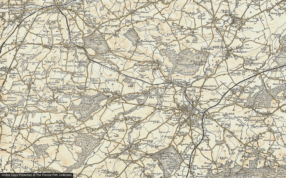Old Map of Great Elm, 1898-1899 in 1898-1899