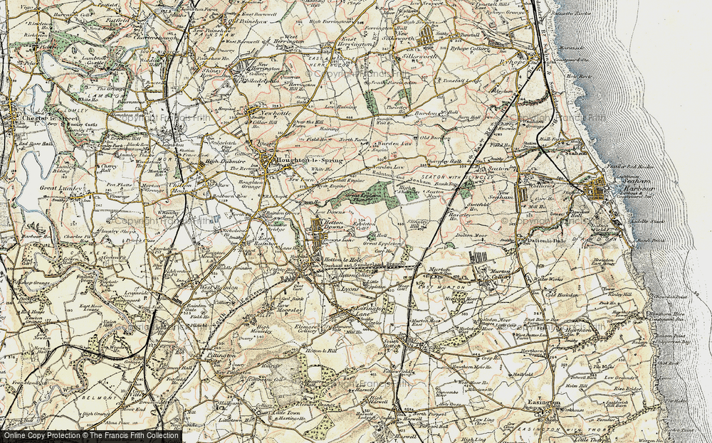Old Map of Great Eppleton, 1901-1904 in 1901-1904
