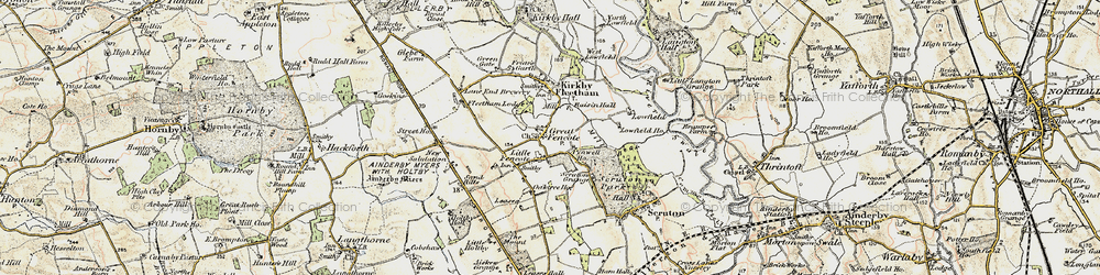 Old map of Great Fencote in 1904