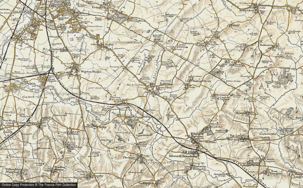 Old Map of Great Glen, 1901-1903 in 1901-1903