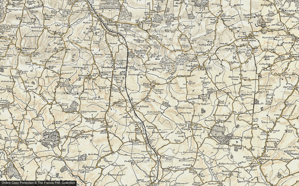 Old Map of Great Green, 1899-1901 in 1899-1901