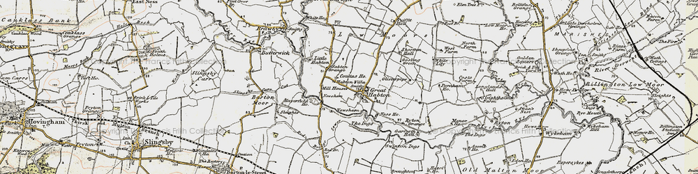 Old map of Great Habton in 1903-1904