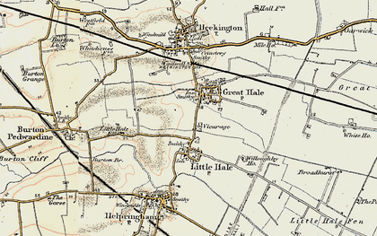 Old map of Great Hale in 1902-1903