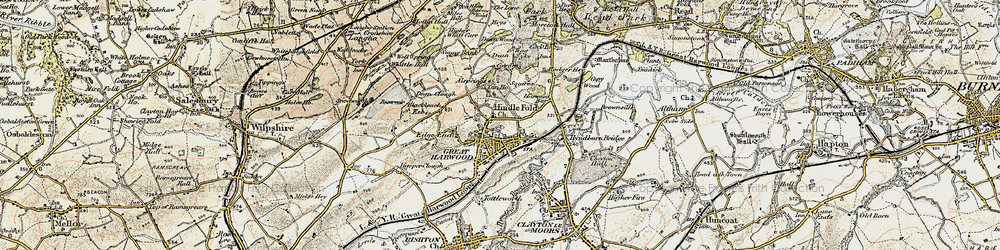 Old map of Great Harwood in 1903