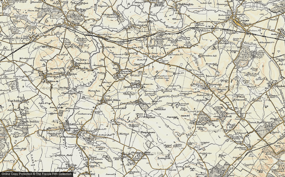 Old Map of Great Haseley, 1897-1899 in 1897-1899