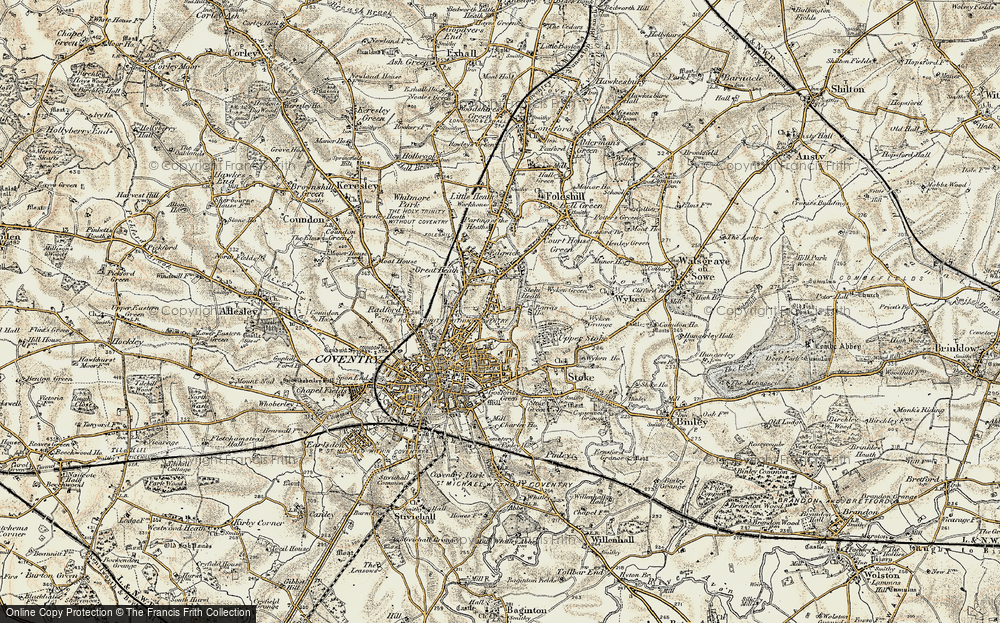 Old Map of Great Heath, 1901-1902 in 1901-1902