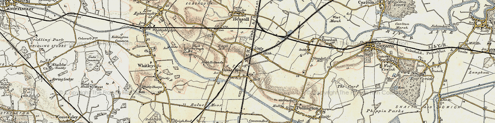 Old map of Great Heck in 1903