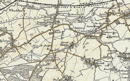 Old map of Great Hinton in 1898-1899