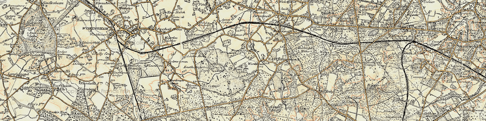Old map of Great Hollands in 1897-1909