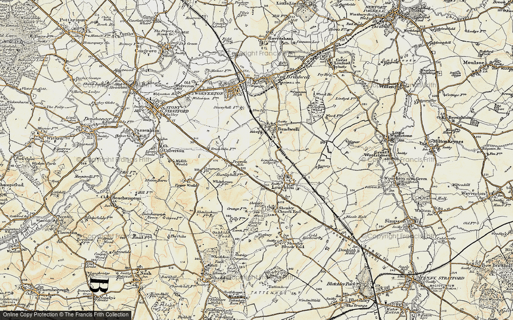 Old Map of Historic Map covering Rooksley in 1898-1901