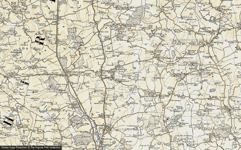Old Map of Great Hormead, 1898-1899 in 1898-1899