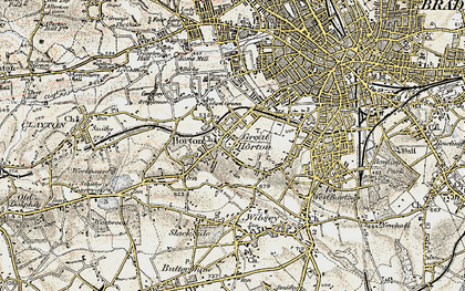 Old map of Great Horton in 1903