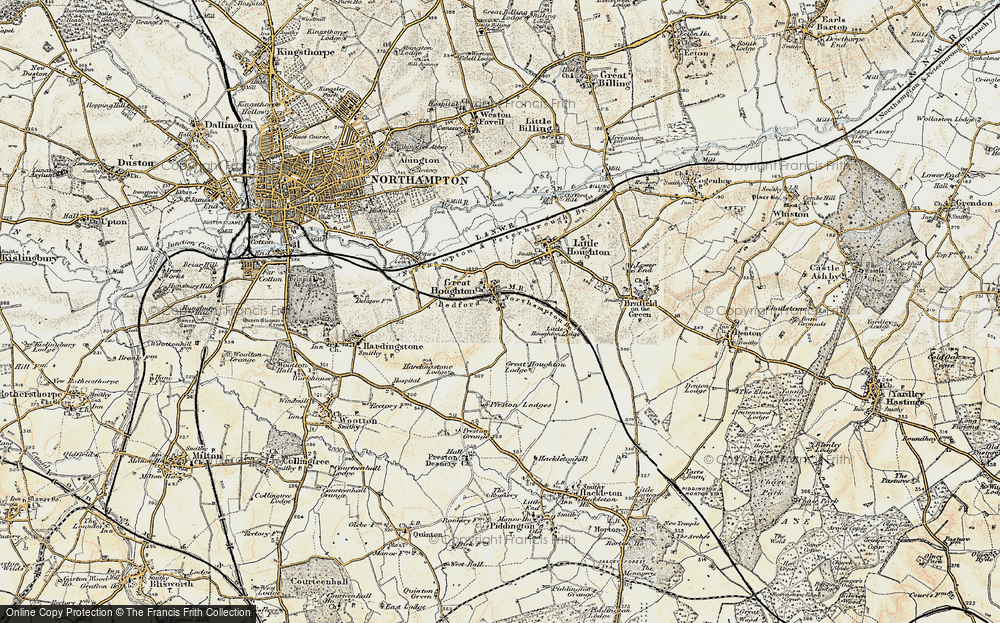 Old Map of Great Houghton, 1898-1901 in 1898-1901